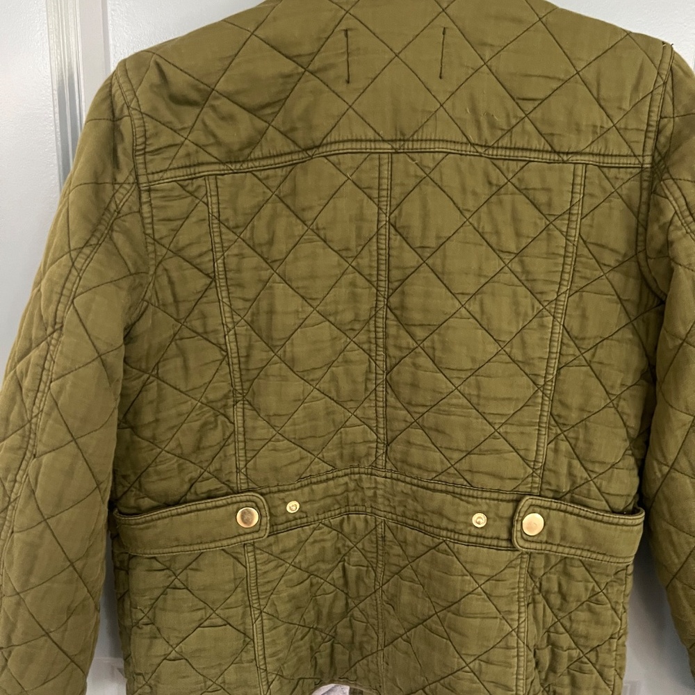 J Crew | Quilted Downtown FIeld Jacket Green | Womens | Size M - Picture 3 of 11